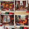 1pc Christmas Tapestry, Festive Christmas Tree Snow Landscape Decoration Tapestry, Christmas Photography Background Cloth