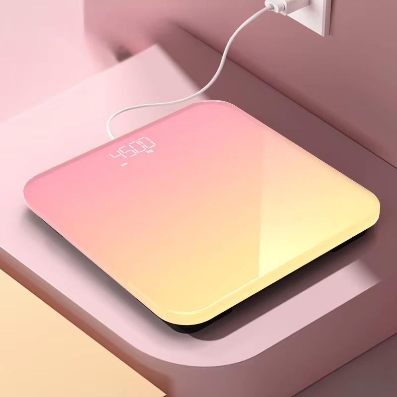 Body Electronic Scale LCD Electronic Scale Gradient Color Intelligent Digital Display Glass Weight Scale Balance For Weight Meas