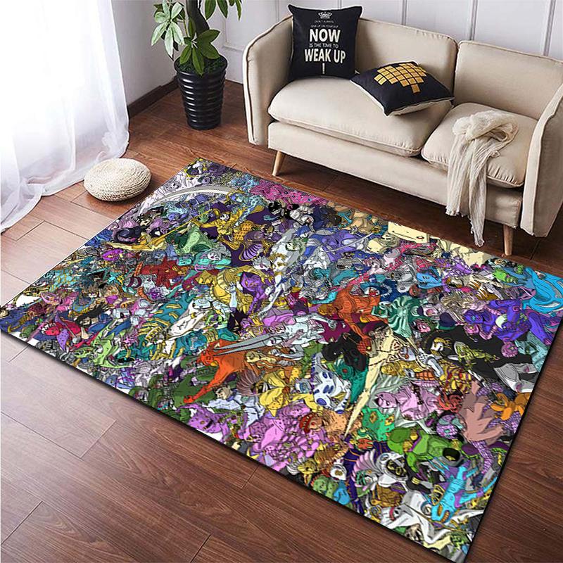 Jojo's Bizarre Adventure Carpet for Living room,Non Slip BATHROOM mat,Portable Lightweight Picnic Mat,bedroom Decor Rug