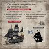 Non-Toxic 1424Pcs Black Pirate Ship Building Blocks Skeleton Ghost Boat Model Desktop Decoration Educational Diy Toy Holiday Gift For Kids