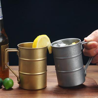 Ao ar livre 304 aço inoxidável copo de água estilo industrial retro café acampamento piquenique bar caneca de cerveja drinkware ferramenta