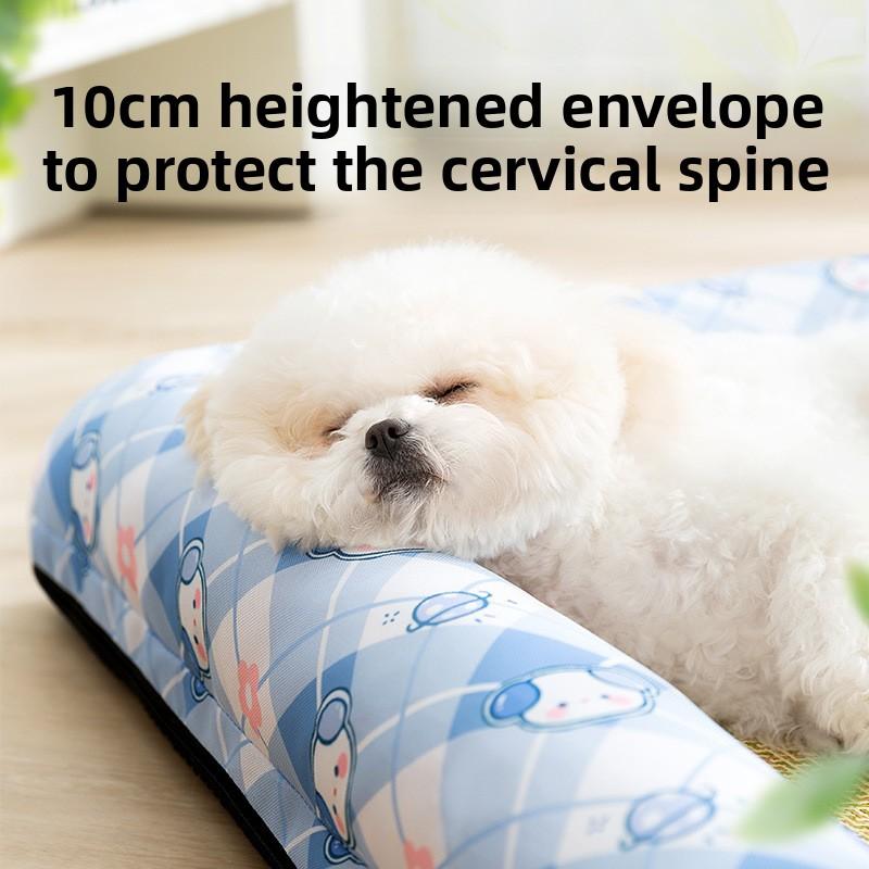 Spring and Summer Removable and Washable Dog Cool L-shaped Mat Kennel Medium and Small Dog Sofa Nest Cat Nest Pet Nest Cushion