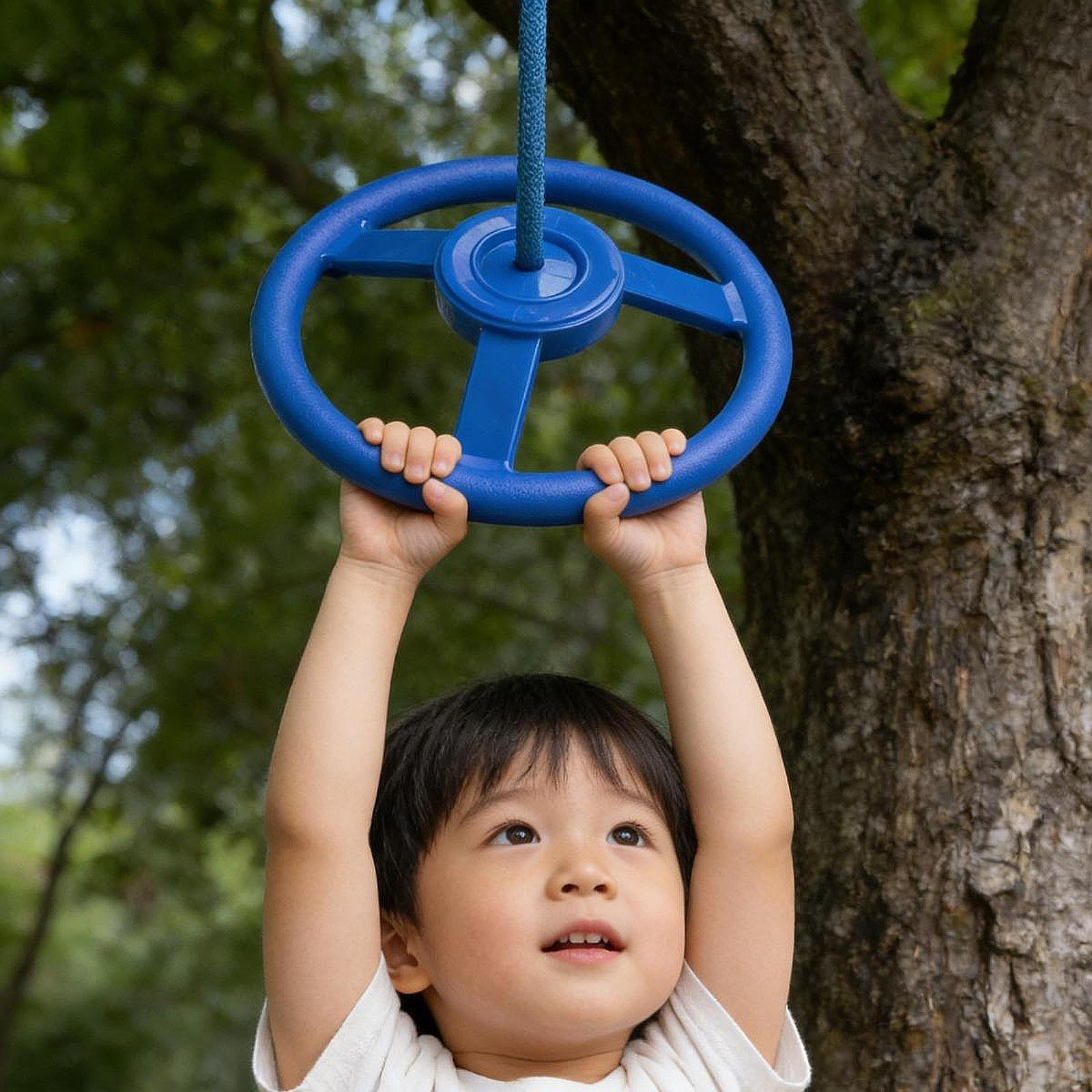 

Playground Kids Steering Wheel Indoor Easy to Install Play Games Outdoor Toy синий