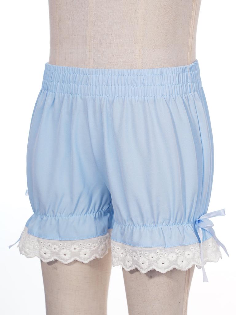 Crianças meninas bloomers pettipants cintura elástica shorts de abóbora verão cor sólida calças de segurança