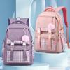 Solid-Color Checkered Patchwork Minimalist Multi-Layer Laptop Backpack