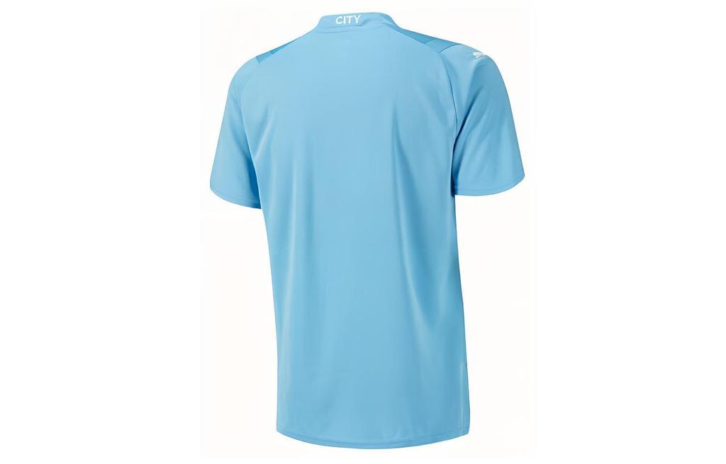 Puma Manchester City Home Jersey Collection T Shirts Men's Blue V Neck Moderate 770438-01