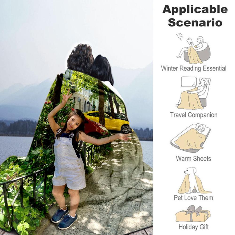 Customize Photos Personalized picture Blanket Cozy Personalized Blanket Comfortable Perfect for Sofa Home Decor Bed Livingroom