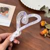Shaped Heart Trendy Hair Claw Clip In Floral Acrylic For Stylish Hair Updos