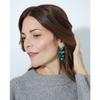 Boucles d'oreilles - LUXENTER - Mekon - Plaqué or 18k - Cristal vert - 56,5 mm