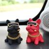 Wear-resistant Bulldog Car Ornaments Feel Comfortable Resin Car Dashboard Decoration Car Accessories Interior Decor