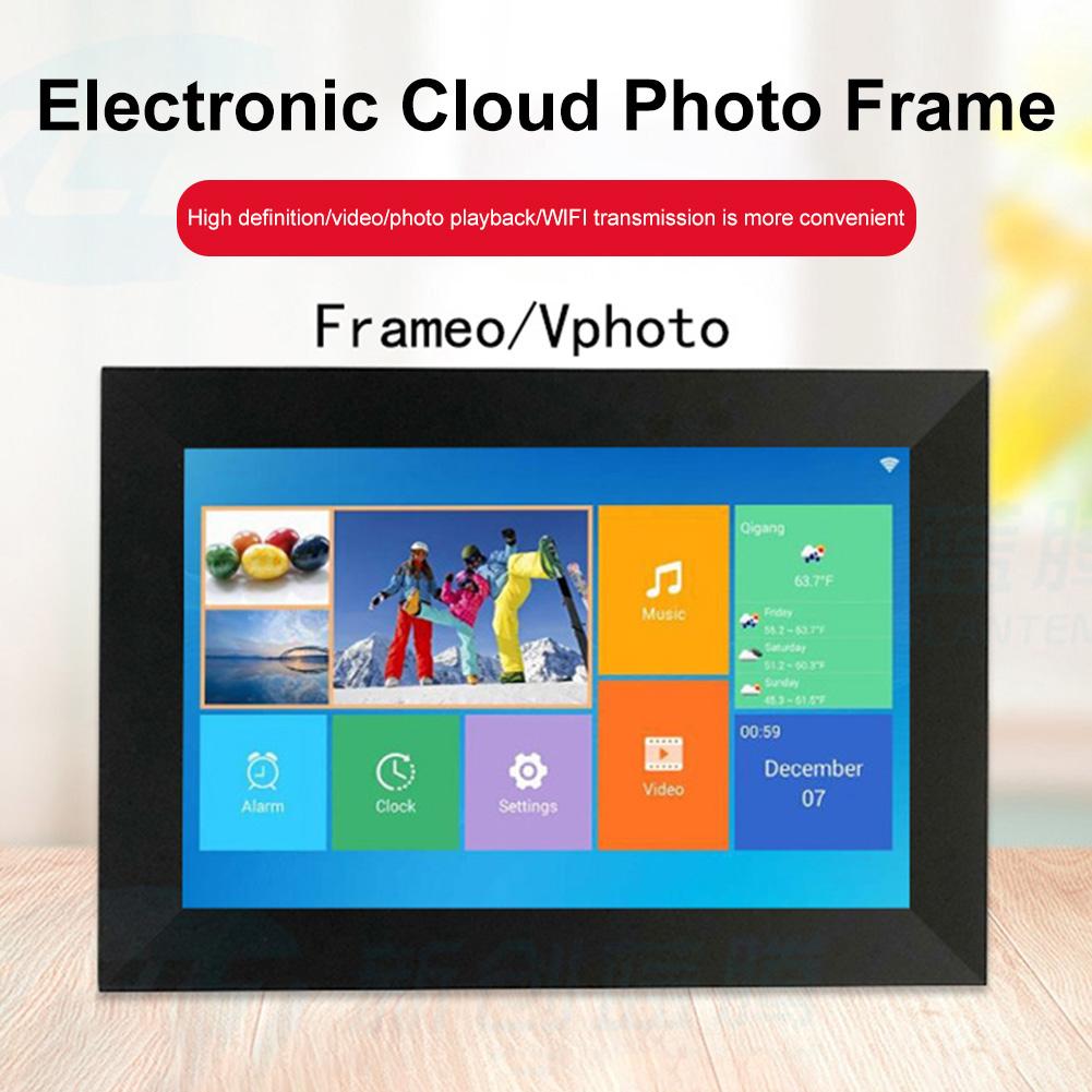 10,1palcový inteligentní WiFi digitální fotorámeček 16G s automatickým otáčením digitálního fotorámečku prostřednictvím Frameo 1280x800 IPS HD dotykové obrazovky