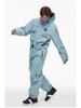 Unisex Waterproof One-Piece Ski Suit, Loose Fit, American-Style, Warm for 24-25 Snow Season