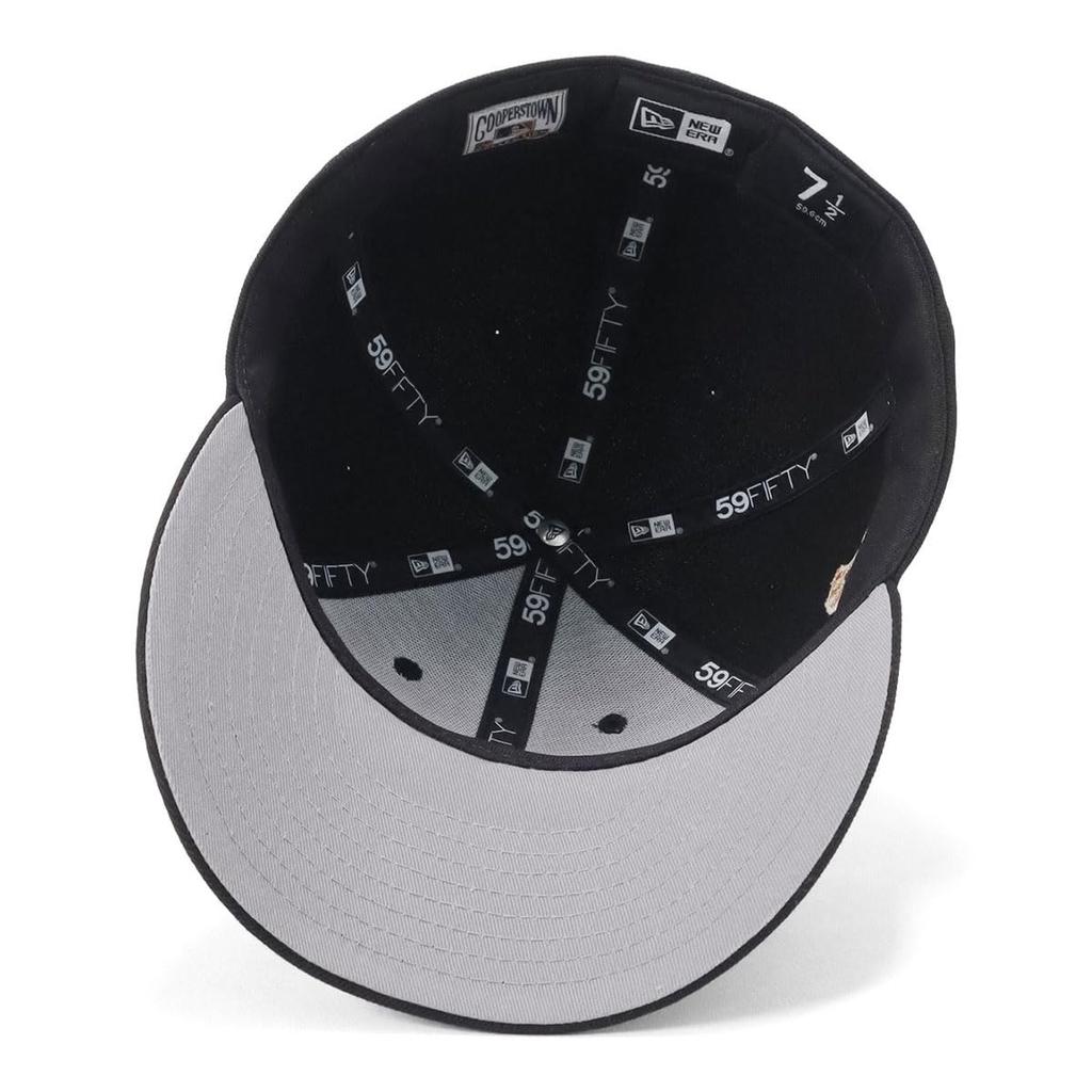 New Era LP 59FIFTY Cap MLB New York Yankees NY Black 1 Black Side Patch Under Exclusive To and Low Perfect for Spring and Summer Popular Size Stickers