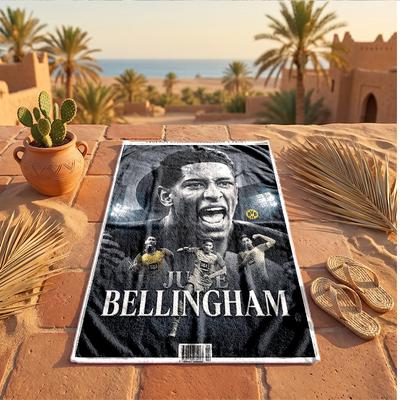 Jude Bellingham Print Microfiber Beach Towel Quick Dry Absorbent Large Towel For Beach Swimming Travel