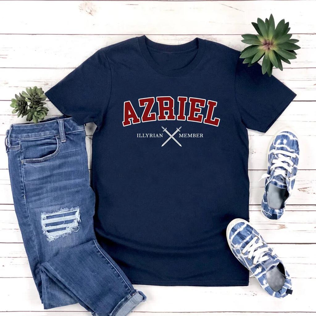 Azriel Shadowsinger ACOTAR T Shirt Rhysand Tshirt Women T-shirts Short Sleeve Terrasen Tee SJM Merch Shirt Bookish Gift