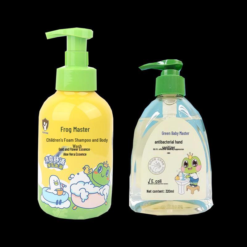 Frog Prince Kids Foaming Shampoo, Body Wash & Hand Sanitizer Set