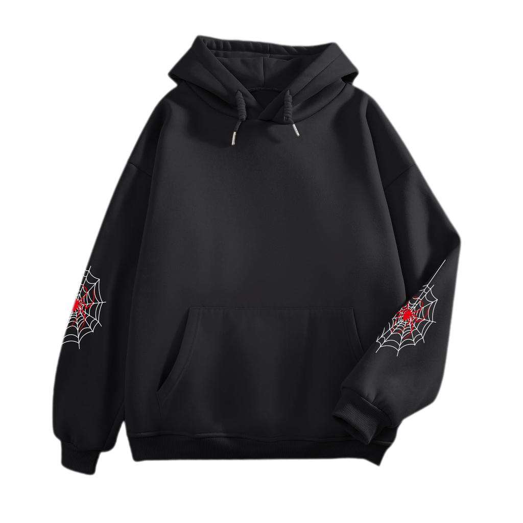 Women's Halloween Print Zip-Up Hoodie Long Sleeve Sweatshirt for