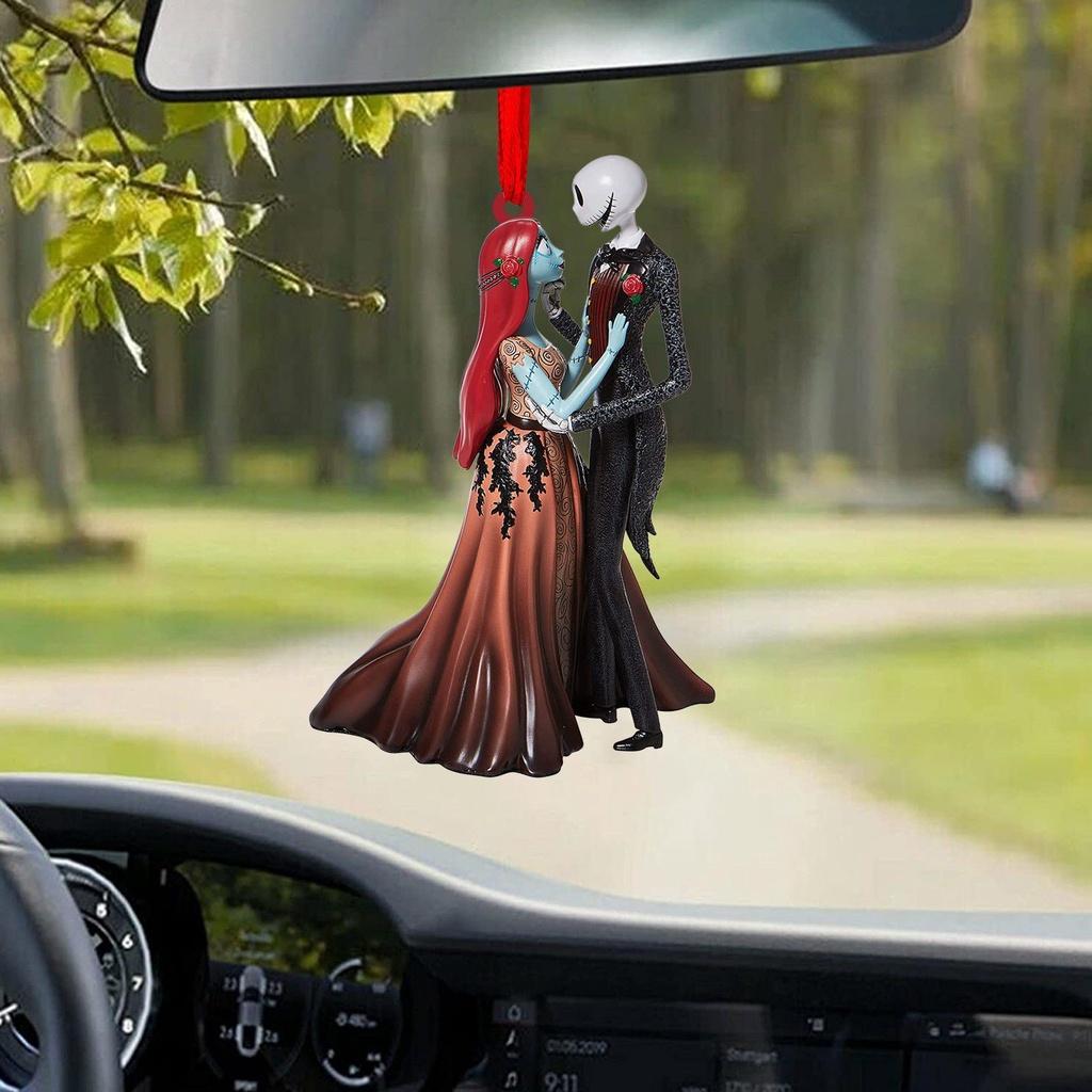 Nightmare Before Xmas Jack Sally Christmas Tree Pendent Car Decor Gift