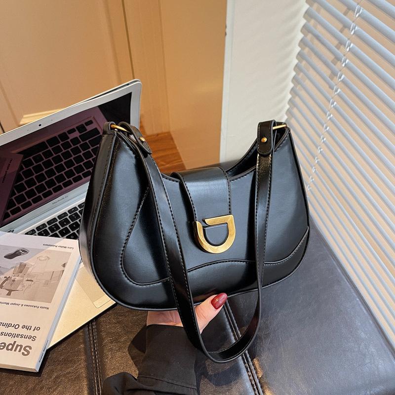 Podzimní nová taška přes rameno crossbody módní jednoduchá podpažní taška nová dámská nová taška ve tvaru půlměsíce dámská taška