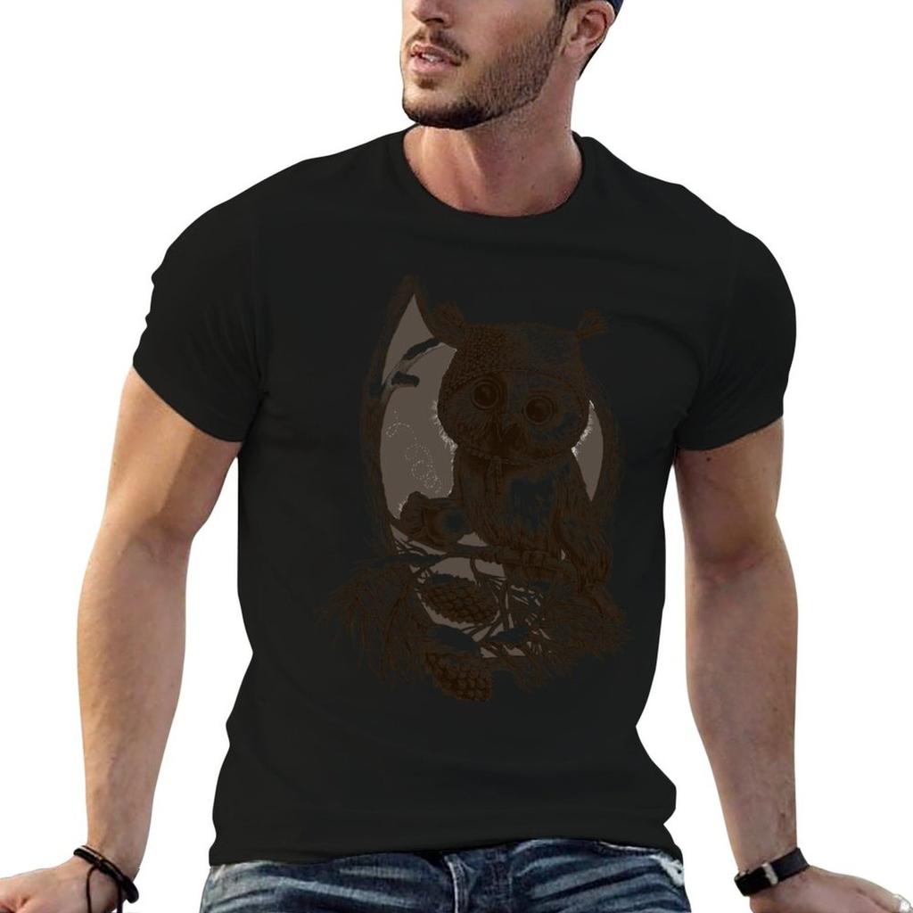 Winter Owl On A Pine Tree Tshirt Summer Sports Quick Dry Tshirt