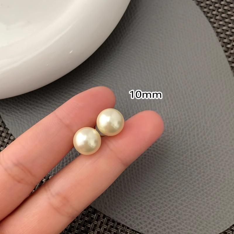 Ultra-white Red Bun Pearl Earrings Unique Retro Design Light Luxury Senior Sense Ear Hole-friendly Fashion Ear Jewelry