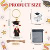20pcs Zinc Alloy Keychains Graduate Key Rings with Bag Graduation Souvenirs For Educators Students Nurses Boys Girls