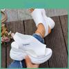 Summer Solid Color Womens Casual Wedge Sandals Comfortable Breathable Upper Platform Wedge With Opentoe Design Stylish Sportcasual Sandals