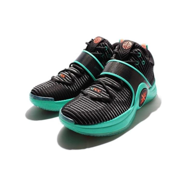 Li Ning WOW 6 Slip Resistant Abrasion Resistant Low top Basketball Shoes Men's Green Black ABAM089-84