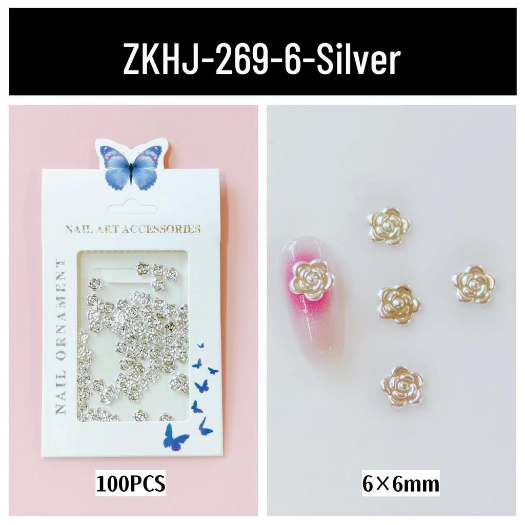 Nail Art Decorations: LOVE Letters, Hearts, Flowers, Metal Alloy Hollow Designs for DIY Journals