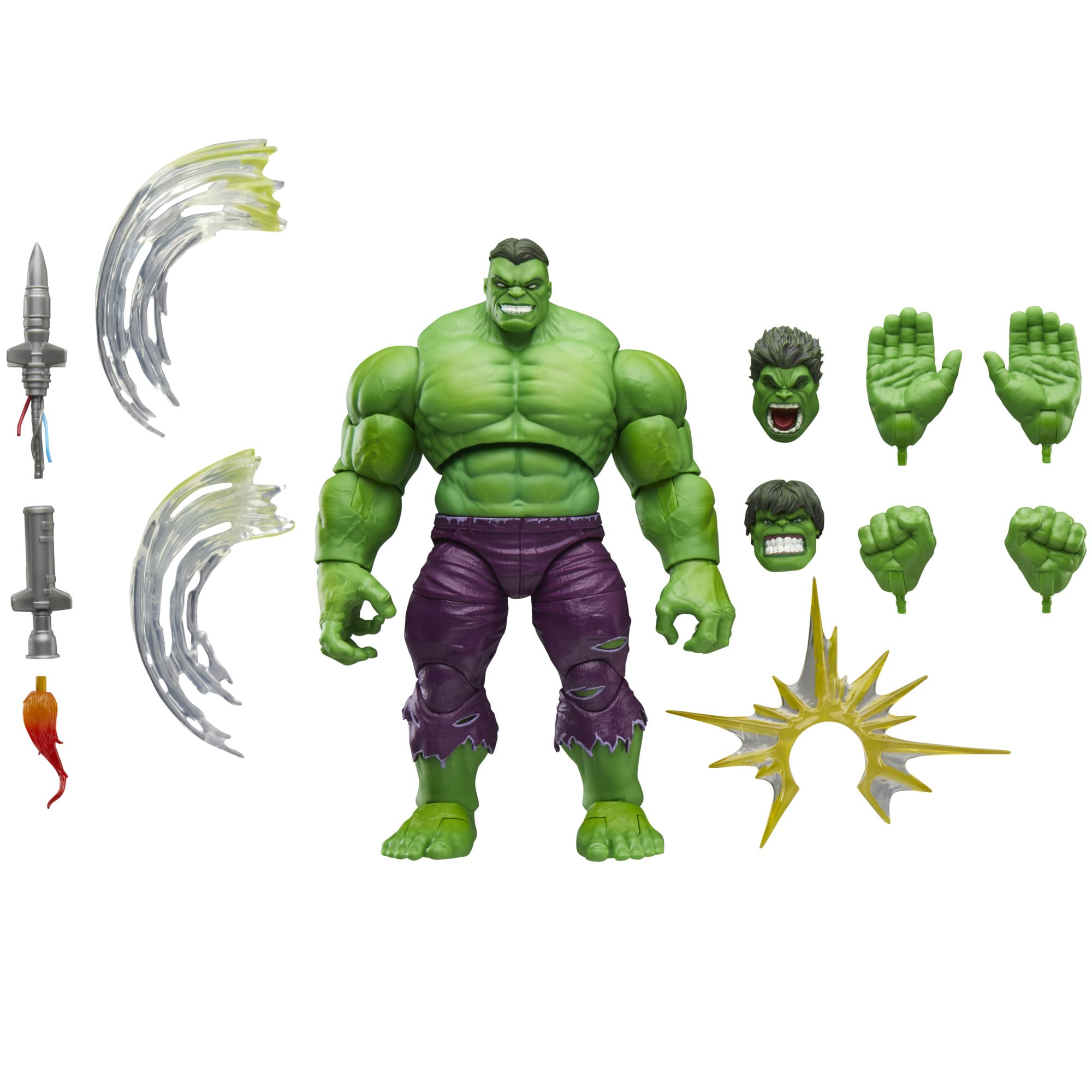 

Hasbro Marvel Legends Maximum Series Deluxe Коллекционная фигурка по комиксам Невероятно подвижная Отличные аксессуары G0596 Аутентичный Халк, Hulk 21,5 см