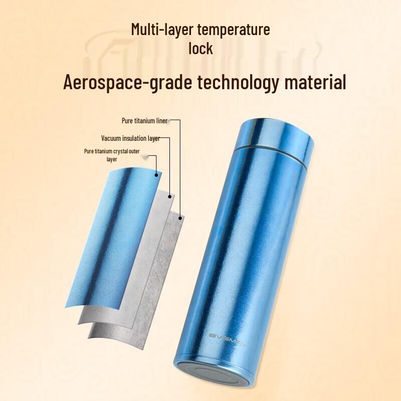 BVGMAV Pure Titanium Insulated Tea Flask for Men 450ml