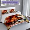 3PC Custom Name Rustic Horse Freedom Run Bedding Set Duvet Cover Closure Includes 1 Duvet Cover & 2 Pillowcases for Bedroom