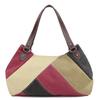 Single Shoulder Bag Women's Bag Trend All Simple Fashion Large Capacity Patchwork Color Canvas Bag