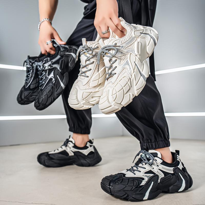 New Fashion Men 's Four Seasons Comfortable Thick Sole Shoes Students BoysTrending Soft Sole Breathable Casual Running Sneakers
