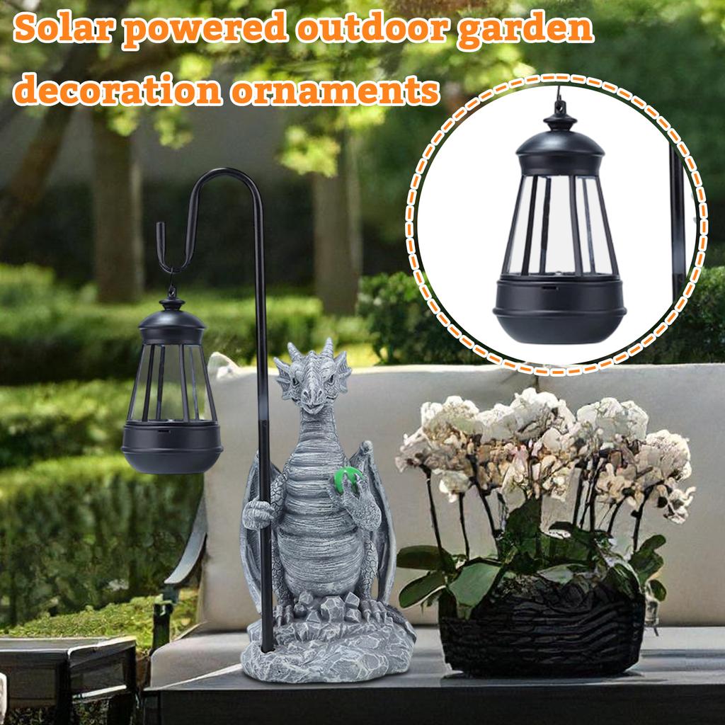 -Powered Resin Statue with for Outdoor Garden Decoration