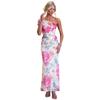New European and American sexy one-word shoulder one-shoulder printed skirt slim-fitting hip-wrapping holiday dress dress