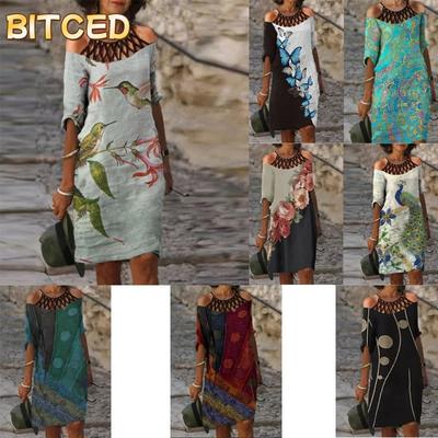 Fashion Summer Spring 1/2 Sleeves Casual Dresses