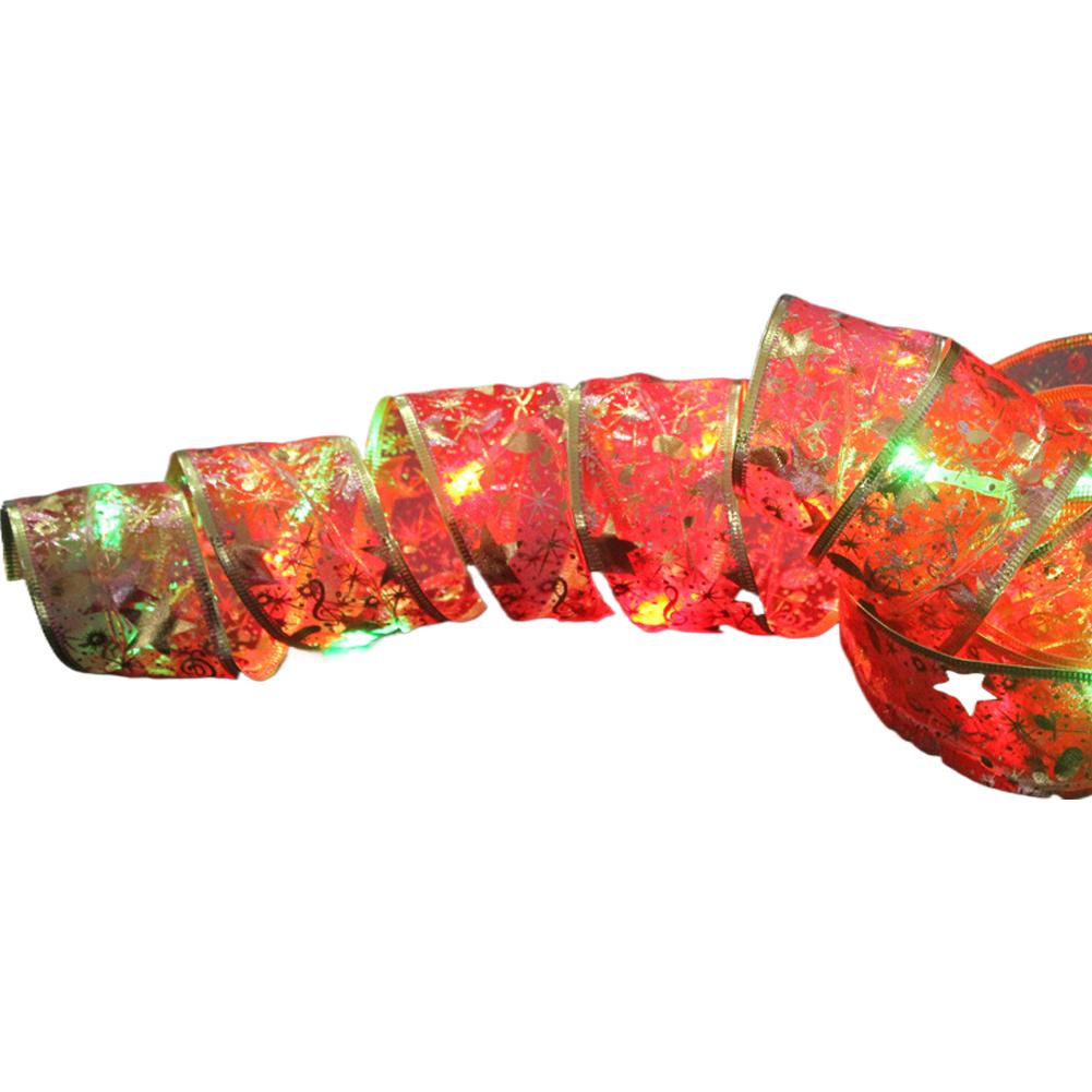 

5m LED Ribbon Christmas Tree Ornaments for Home DIY Bows Light String Navidad New Year 2025 Fairy Lights Christmas Decoration