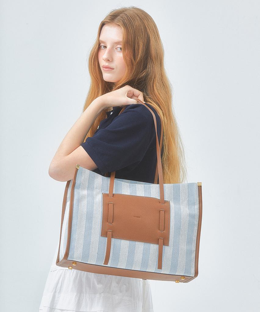 Badgigi Square Canvas Bag, Stripe