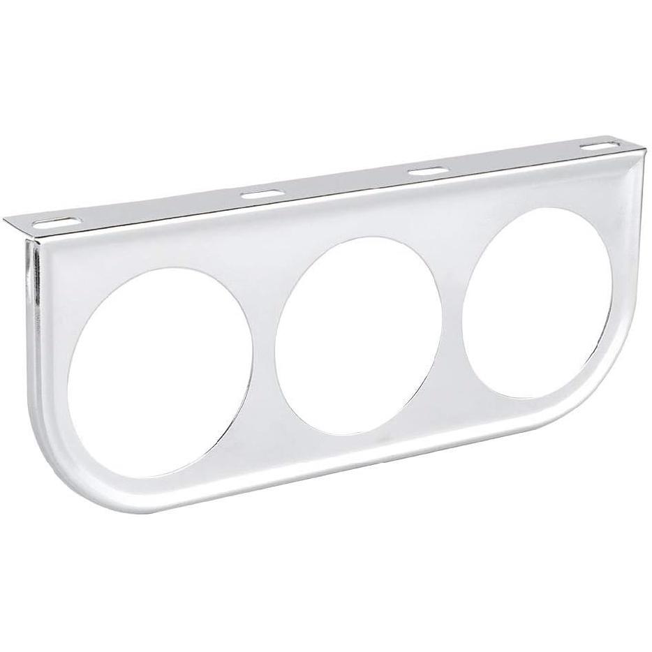 Gauge Holder,52mm/2in 3-Hole Triple Instrument Panel Shell Gauge Mounting Bracket Car Dashboard Meter Iron Holder(Silver) Gauge Bracket