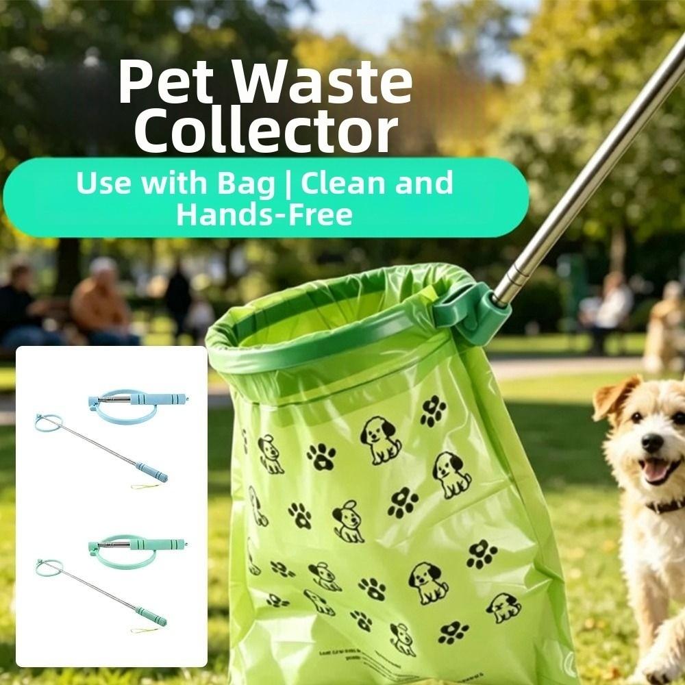 Long Handle Pet Waste Cleaner Non-Contact Dog Waste Picker Dog Poop Scooper Friendly Grabber