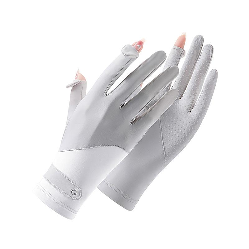 Sun Protection Gloves Sunscreen Breathable Anti-Uv Cooling Fabric Slip Gloves For Outdoor Cycling Driving