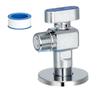 B0KB Corrosion Resistant Water Control Valves 1/2 Inch High Efficiency Flows Brass Shutoff Valves For Sink Toilet Installations