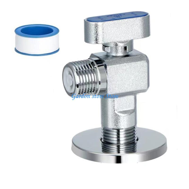 B0KB Corrosion Resistant Water Control Valves 1/2 Inch High Efficiency Flows Brass Shutoff Valves For Sink Toilet Installations