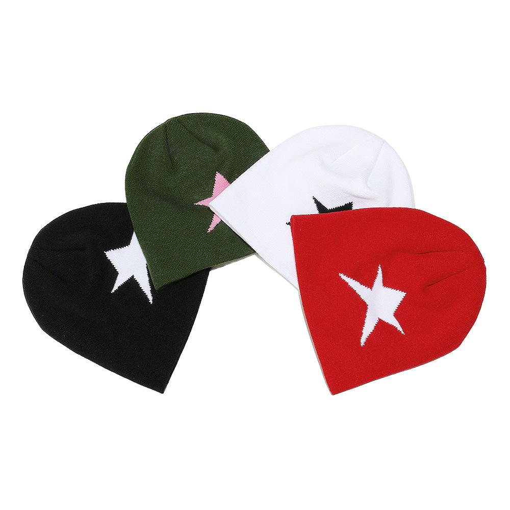 2025 Winter New Wool Hat Trendy Versatile Pullover Hat Beanie Outdoor Pentagram Cold Hat Men