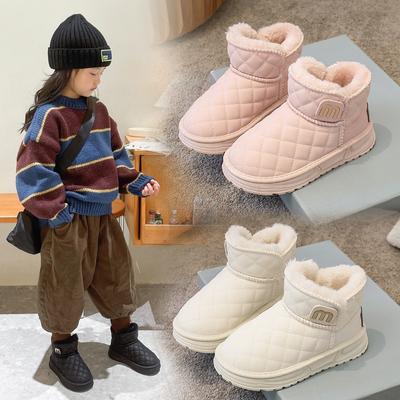 Koreanische version der mode kinder schnee stiefel winter neue kurze stiefel gestapelt verdickt baumwolle stiefel schnee baumwolle