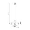 Lampa Wisząca Mandarino 1 E27 Szary Lumilo 02.180.82