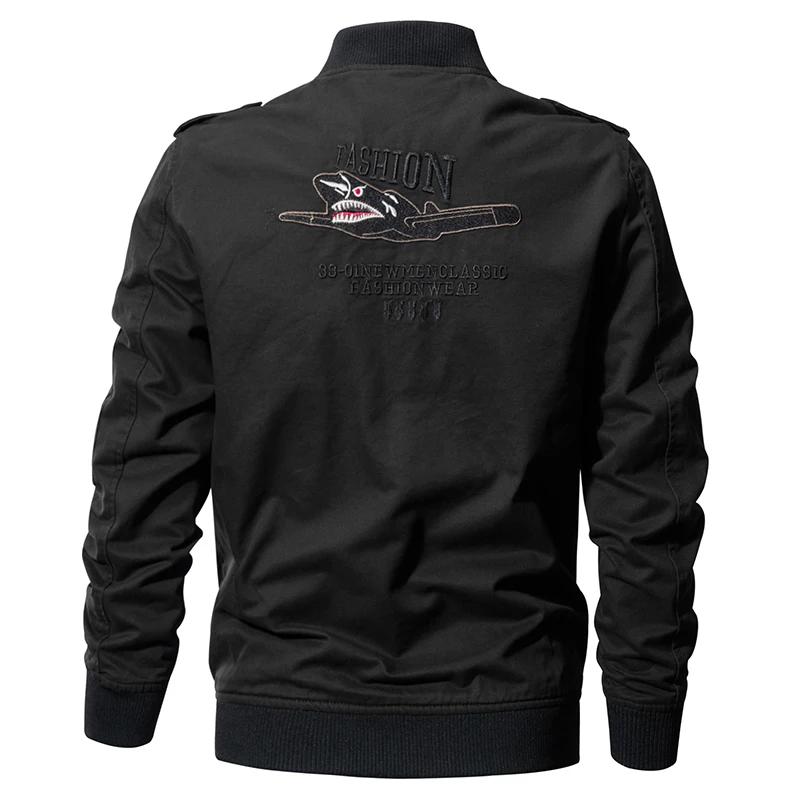 Ny Vår Militärstil Pilotjacka Fickor Herr Taktisk Flygjacka Höst US Air Force Motorcykel Ytterkläder Bomull
