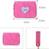 New Heart-shaped Zipper Wallet Multiple Card Slots Candy-Color Student ID Bank Card Holder Short Money Bag