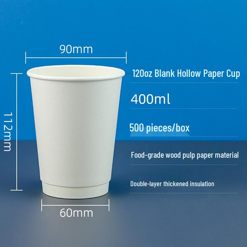 Double-Layer Paper Milk Tea & Coffee Cups with Lids - 500ml & 700ml